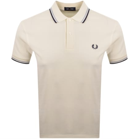 Fred Perry Twin Tipped Polo T Shirt Ecru | Mainline Menswear us